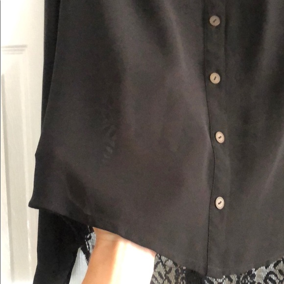 blu pepper collared button down, M, sheer - Picture 5 of 8